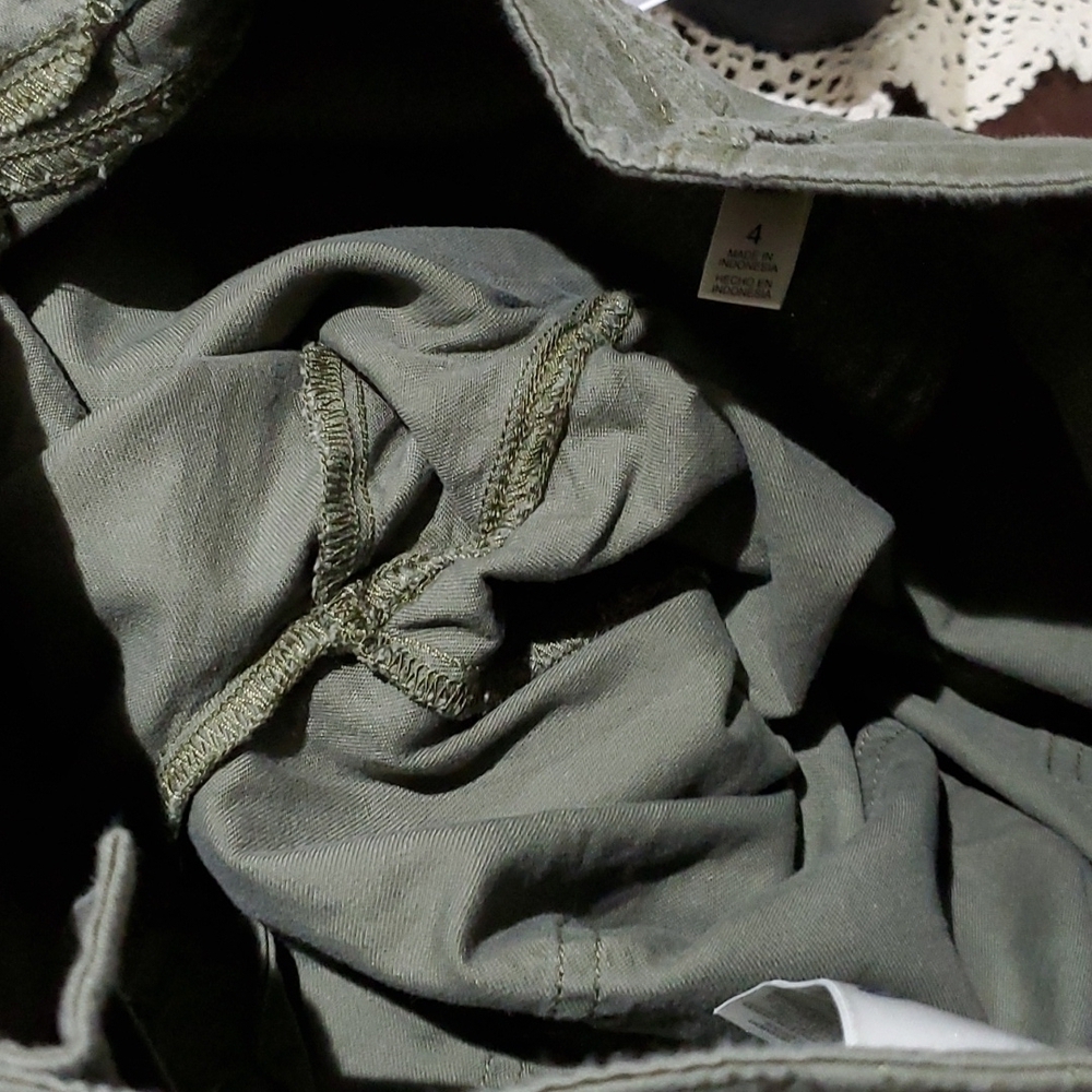 SEVEN7 UTILITY ARMY GREEN CARGO PANTS JOGGER STYLE SIZE 4 - Picture 9 of 14